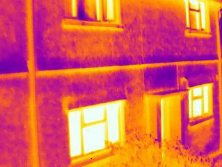thermal image EPS Blown Bead cavity insulation