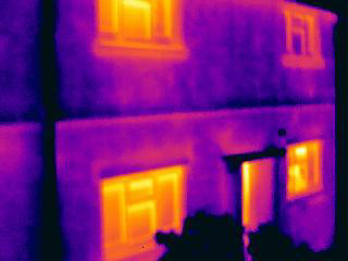 thermal image EPS Blown Bead cavity insulation