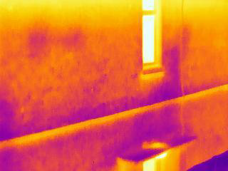 thermal image EPS Blown Bead cavity insulation