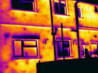 thermal image EPS Blown Bead cavity insulation