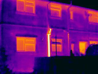 thermal image EPS Blown Bead cavity insulation