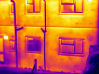 thermal image EPS Blown Bead cavity insulation
