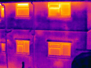 thermal image EPS Blown Bead cavity insulation