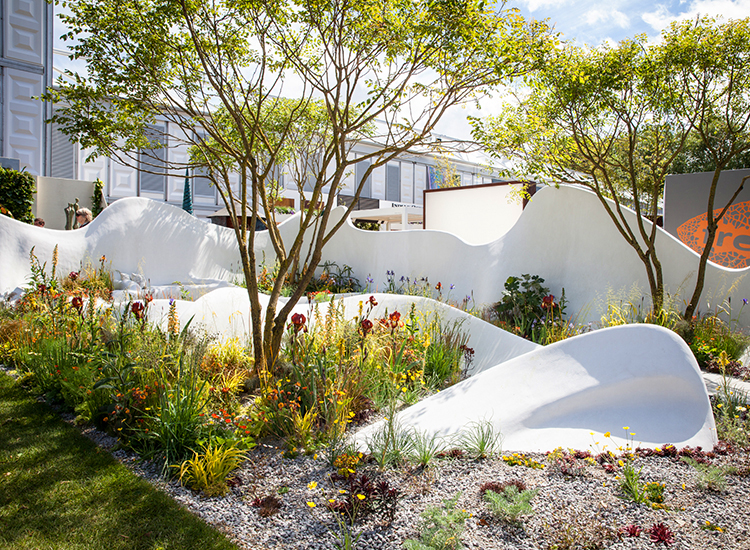 Pure Land Foundation Garden at Chelsea Flower Show made from expanded polystyrene EPS